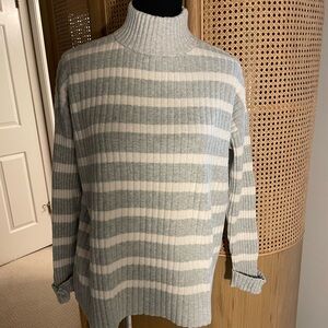 Loft Ribbed Striped Loose Sweater